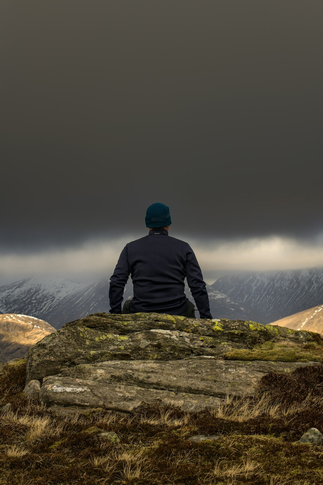 person reflecting alone